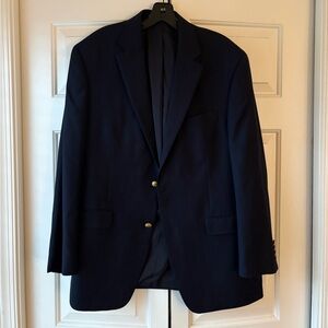 Lauren Ralph Lauren Men's Navy Two-Button Blazer - Classic Tailored Jacket